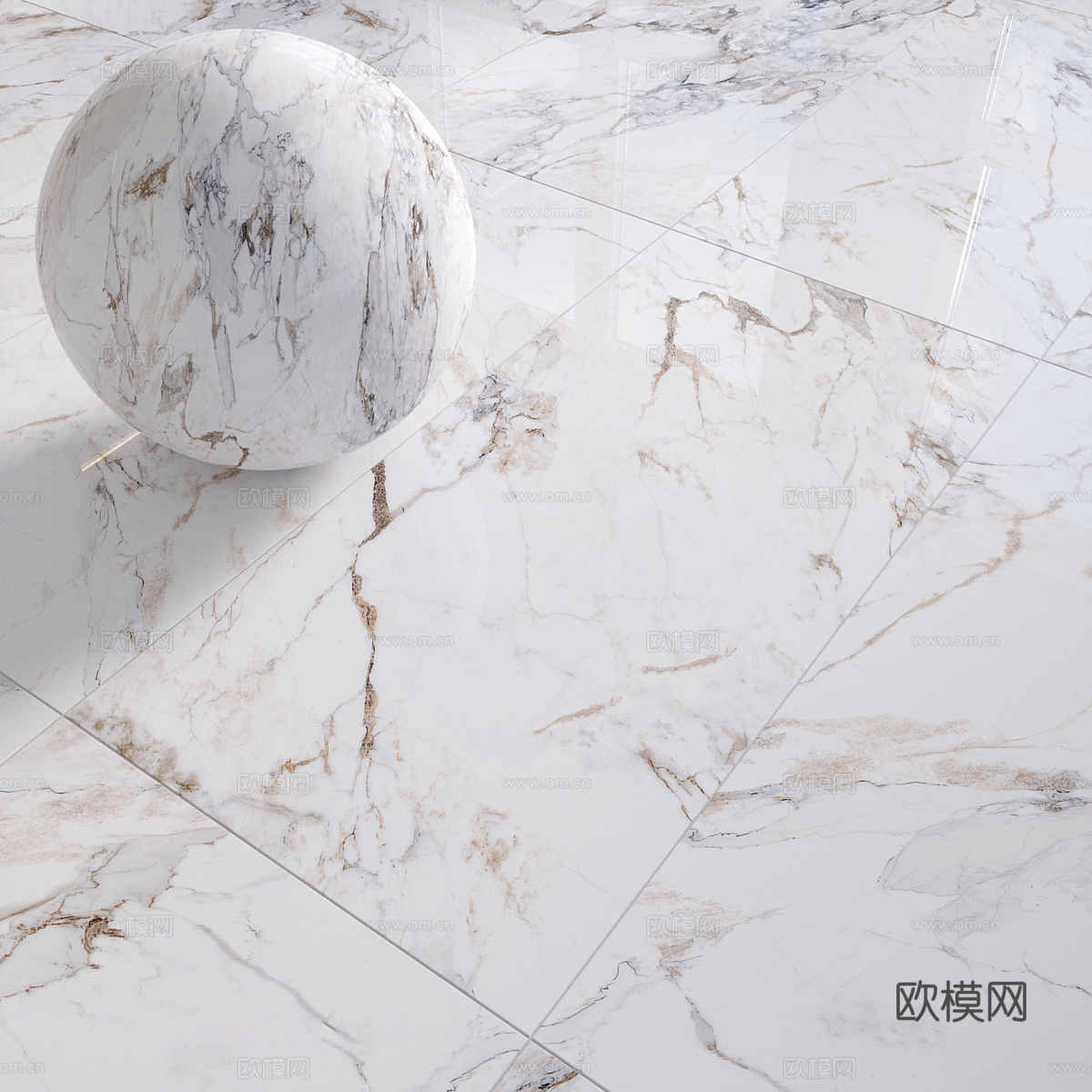 现代大理石 岩板 奢石 水磨石 PU石材3d模型