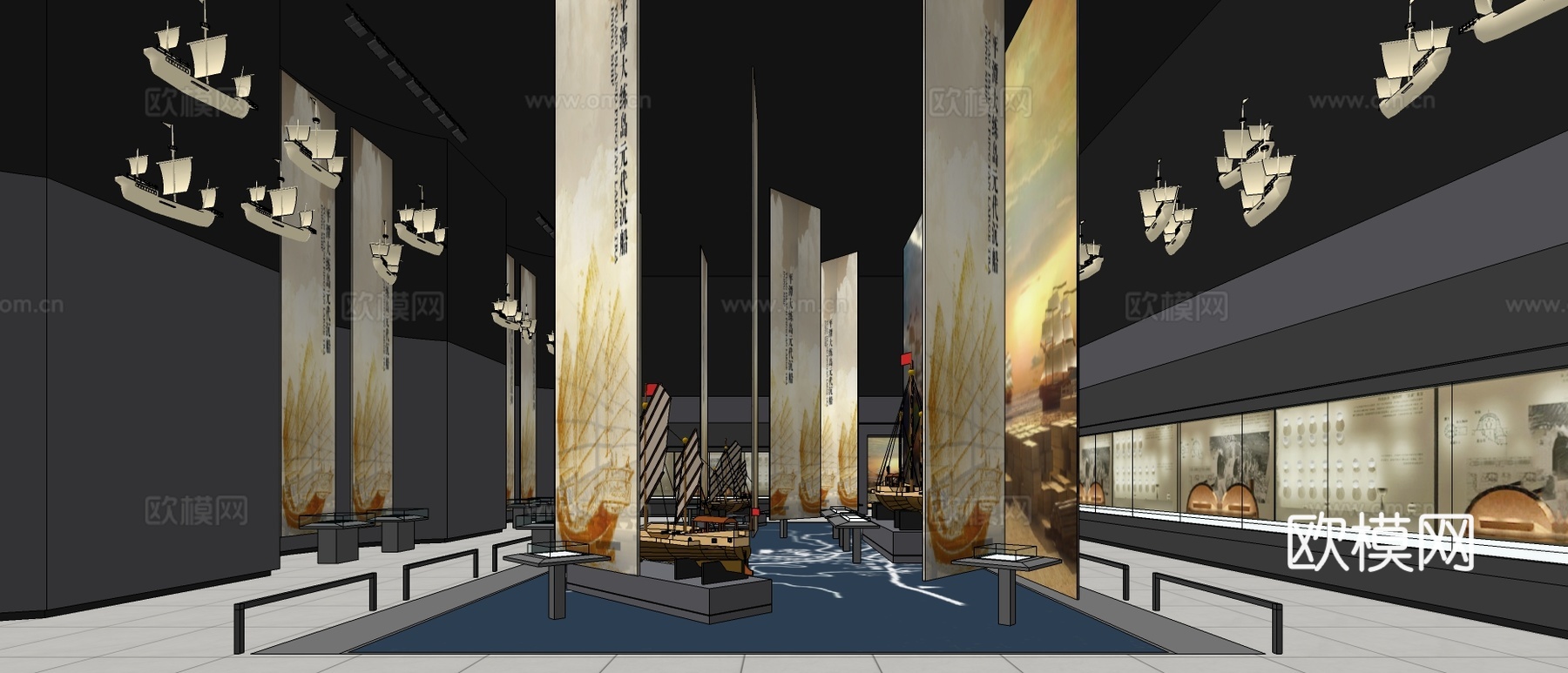 现代博物馆su模型下载下载（渲染图1）