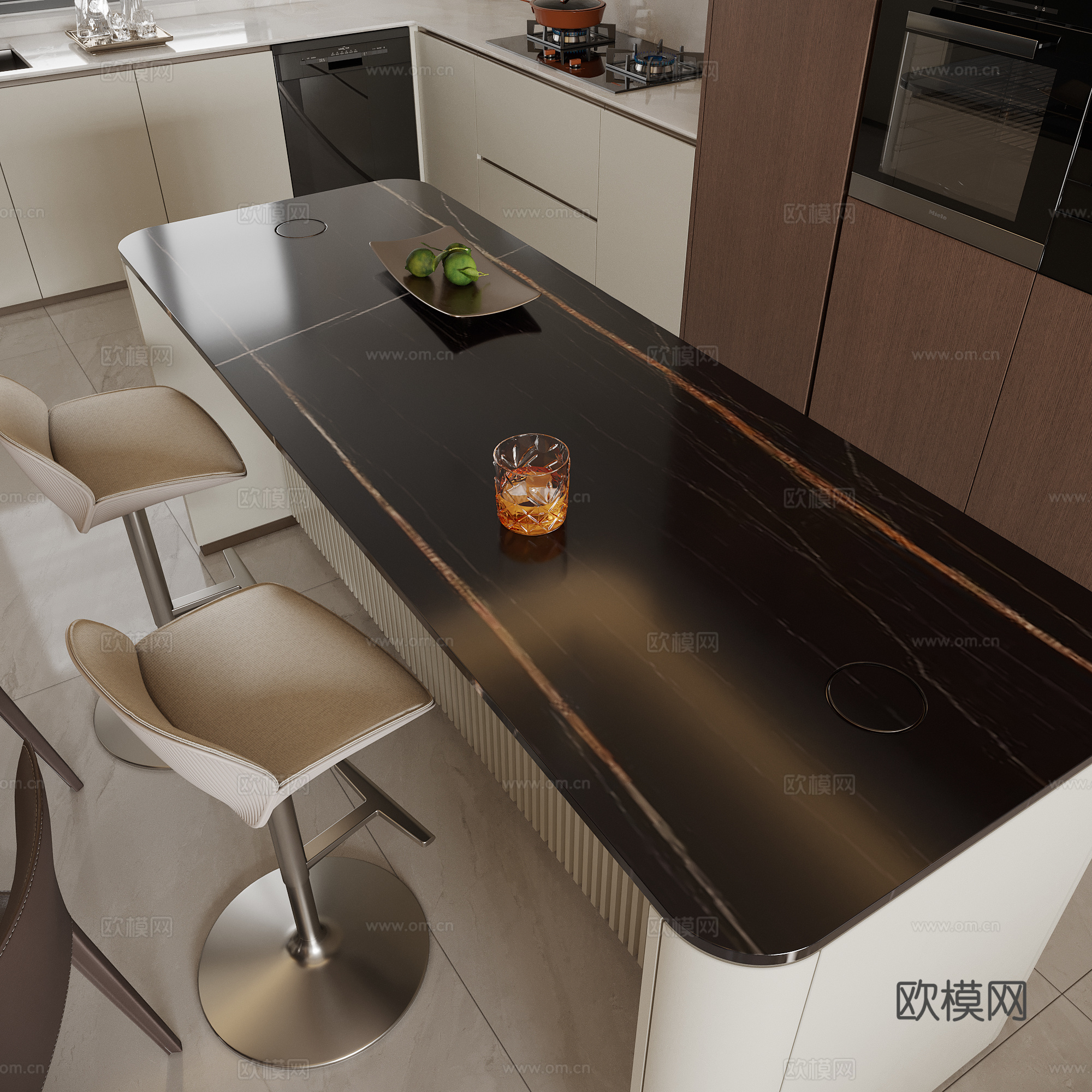 岛台中岛吧台3d模型