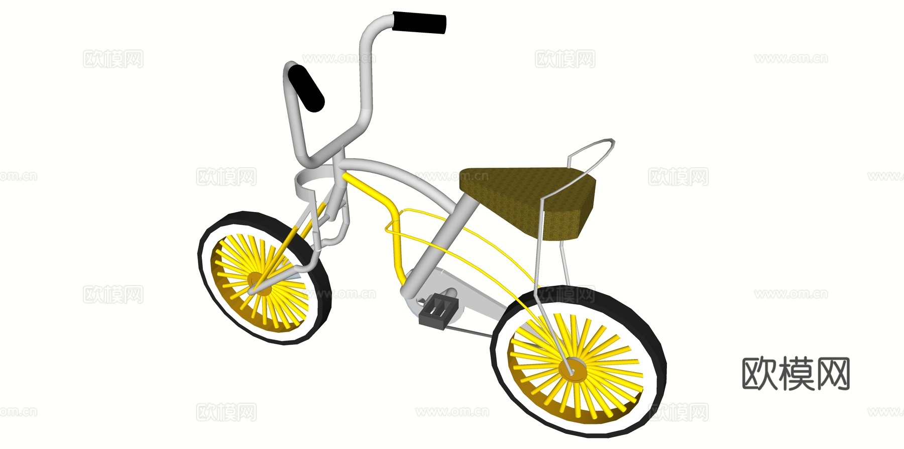 交通工具 儿童自行车su模型下载