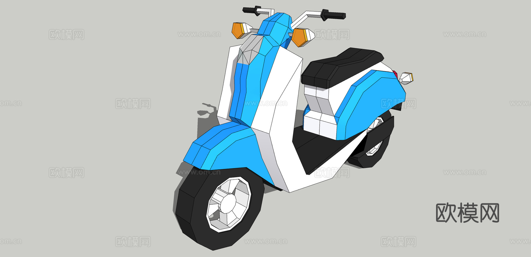 现代电瓶车电动车su模型下载