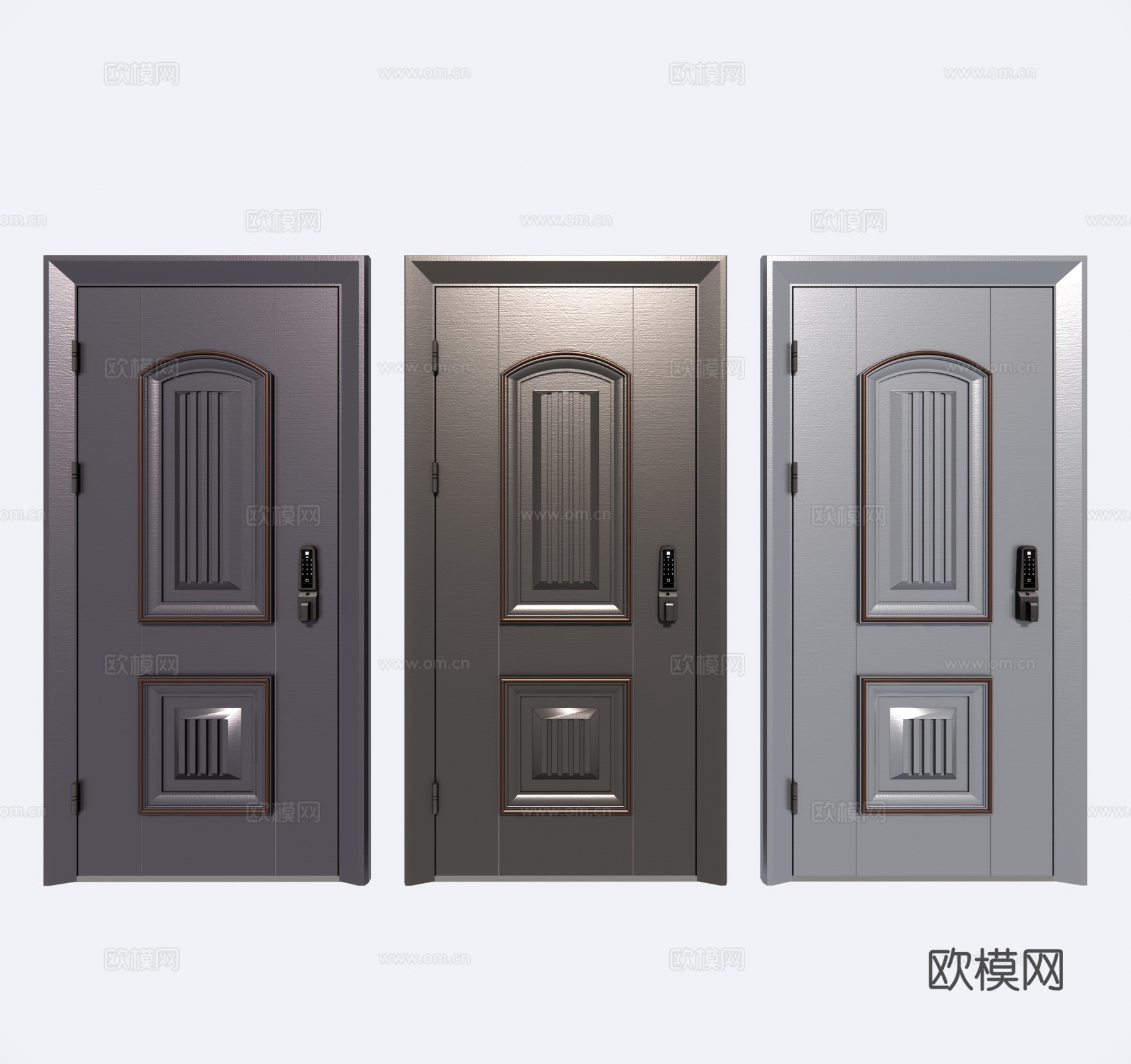 现代单开门密码门su模型下载