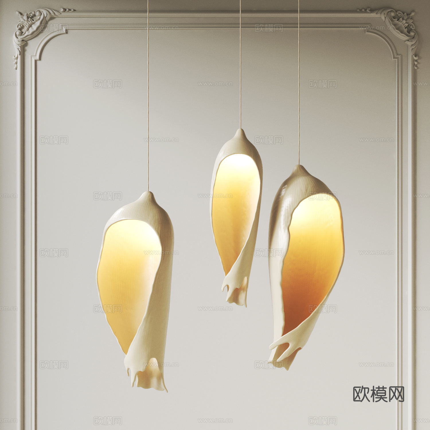 诧寂风吊灯 餐厅吊灯 吧台吊灯 艺术吊灯 异形吊灯3d模型
