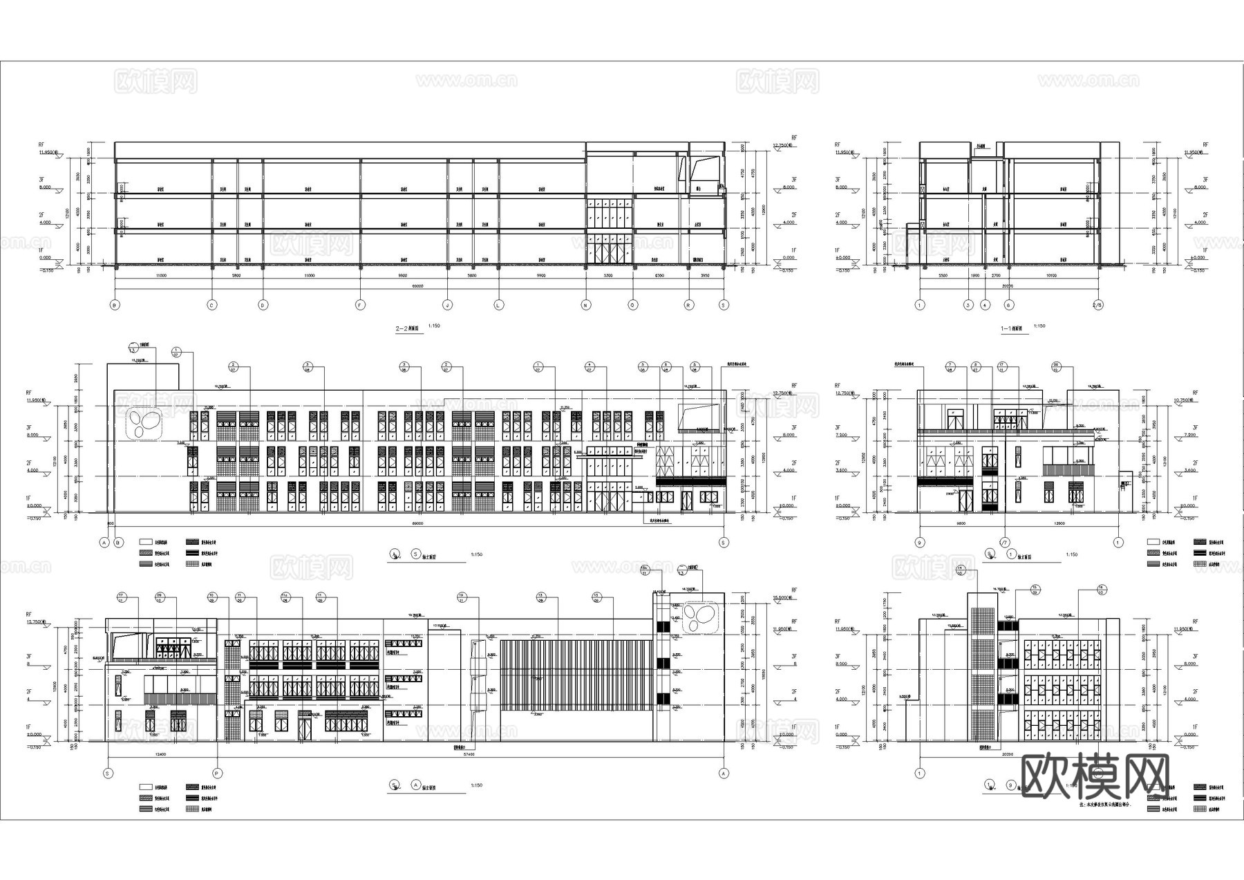 幼儿园建筑施工图cad施工图