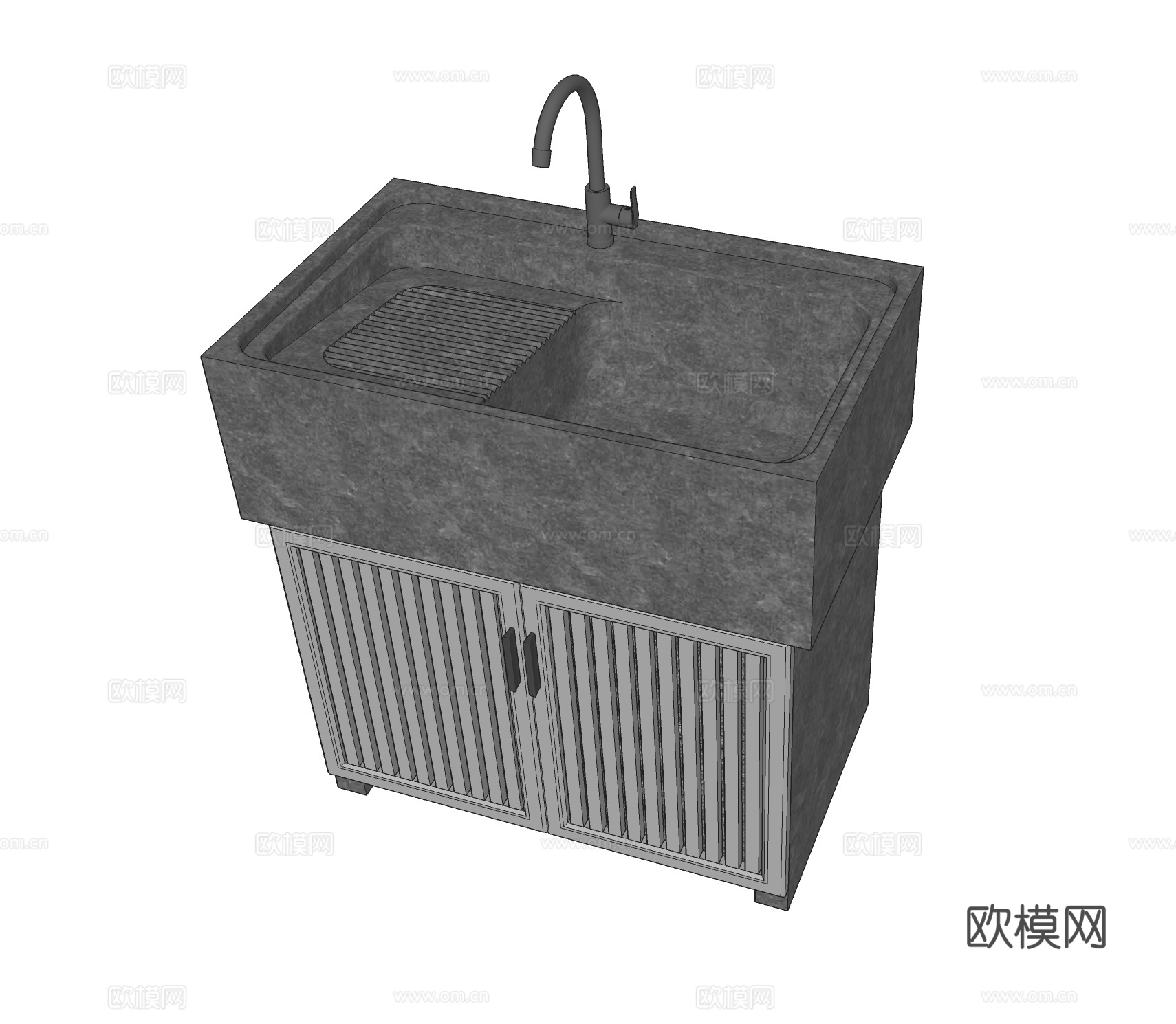 户外洗手池 洗菜池 洗衣台su模型下载