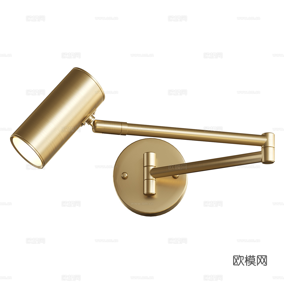 现代轻奢极简可伸展金属装饰壁灯3d模型