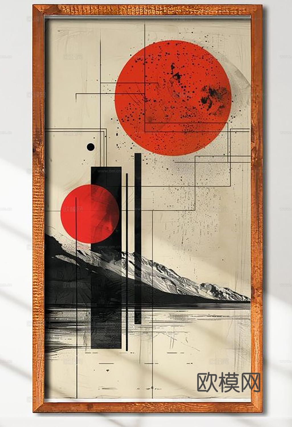中古挂画 油画 装饰画 抽象画