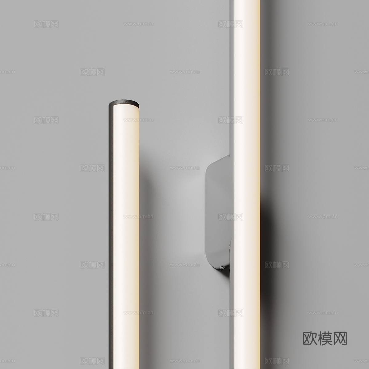 现代意式极简长条壁灯 壁画灯3d模型