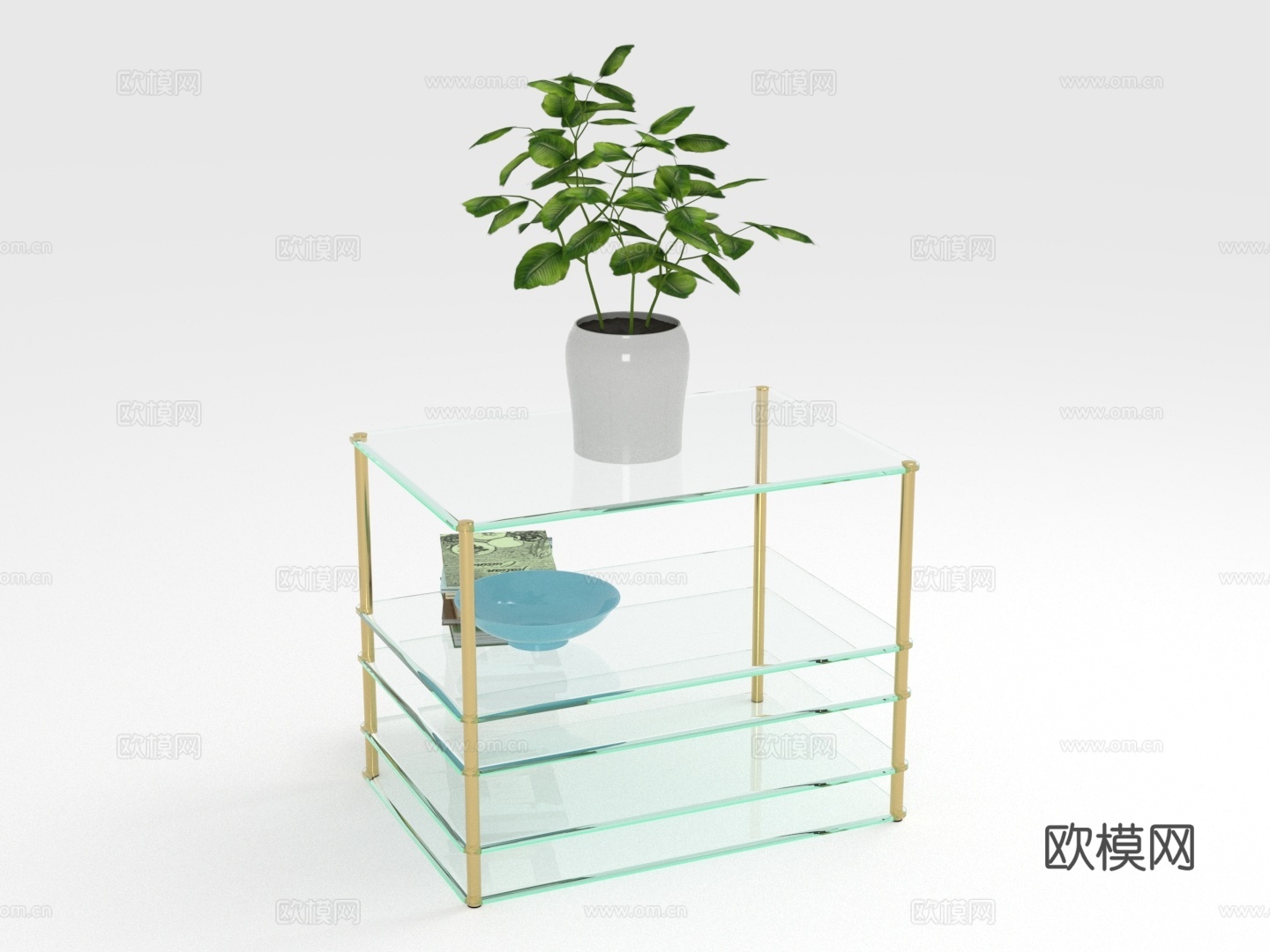 玻璃置物架 收纳架3d模型