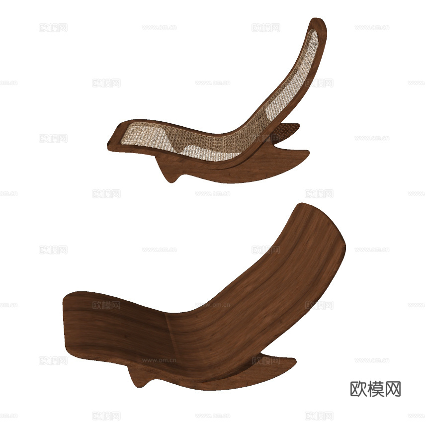 现代简约躺椅su模型下载