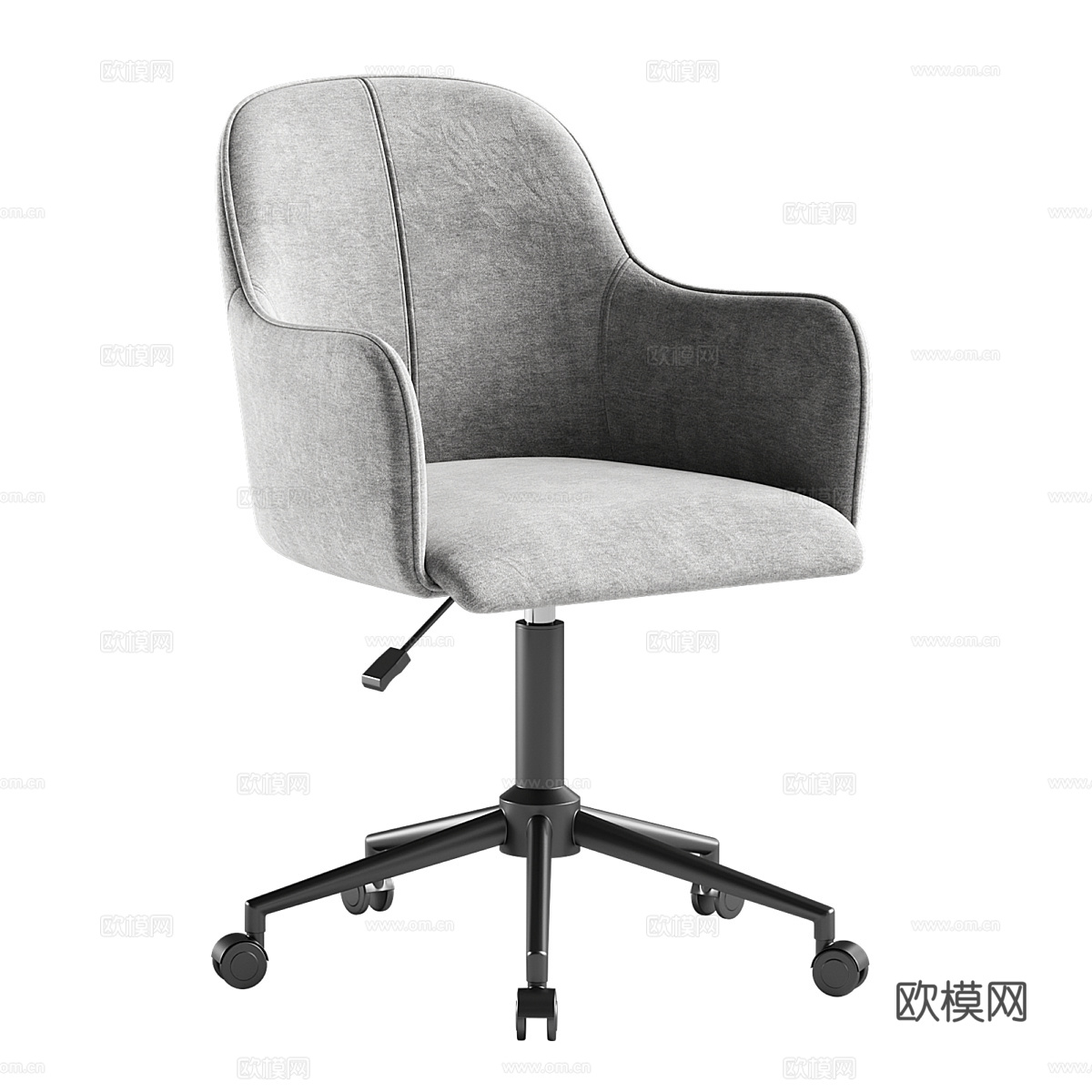 现代意式布艺办公椅3d模型