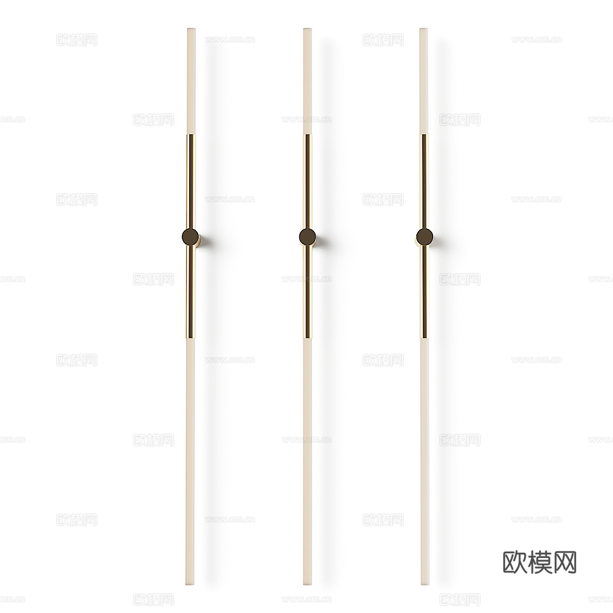 现代极简长条线性壁灯3d模型