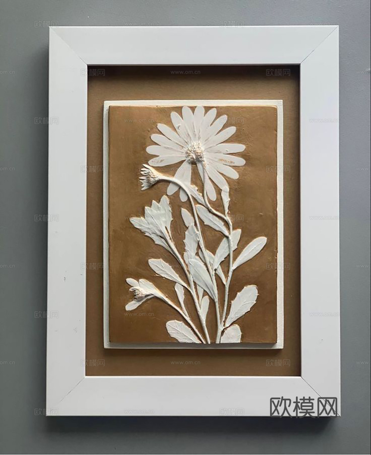 中古挂画 石材浮雕画立方实物画 装饰画