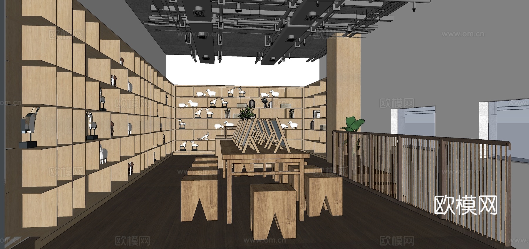 现代特产店专卖店su模型下载