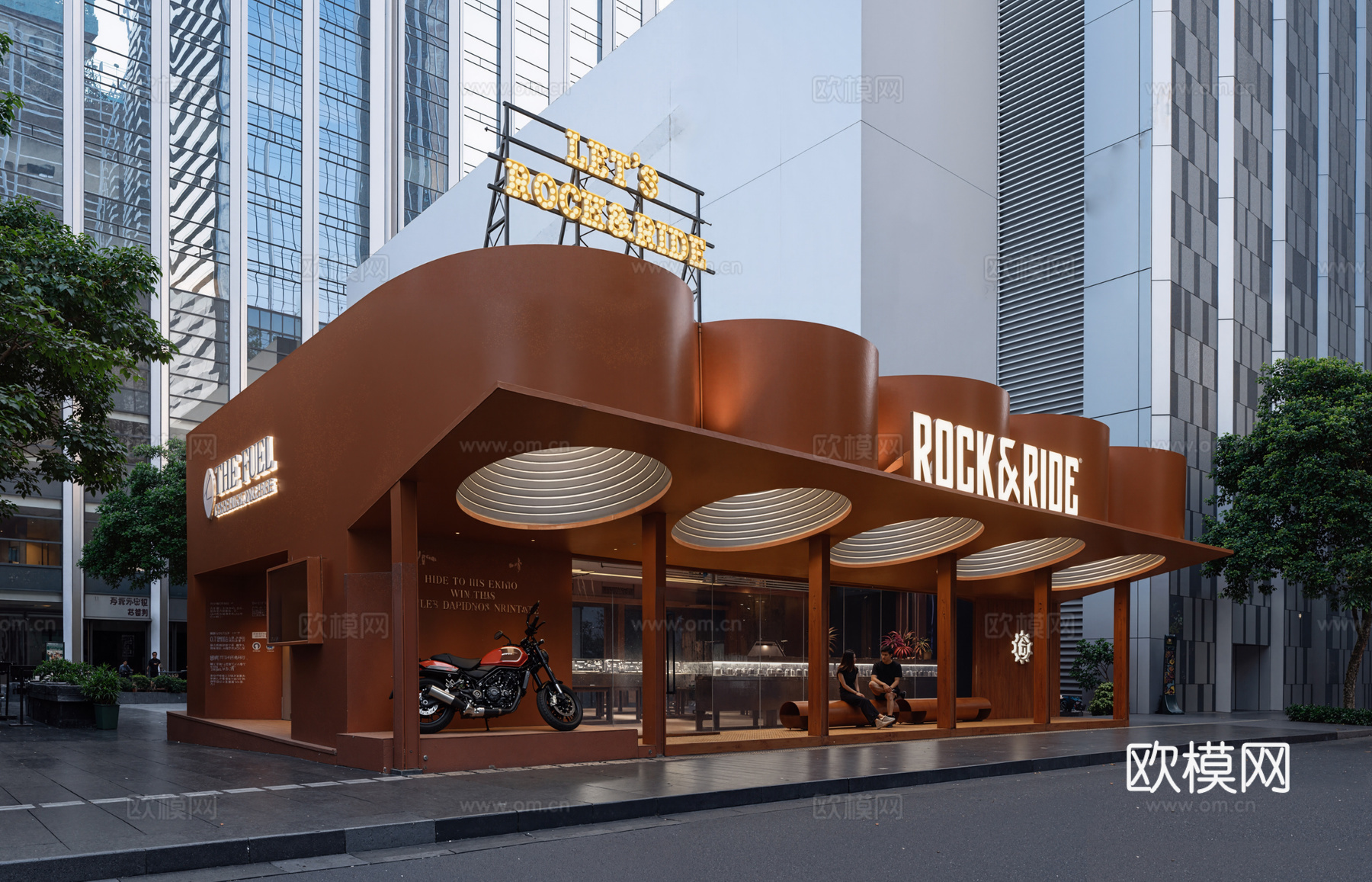咖啡厅 店面su模型