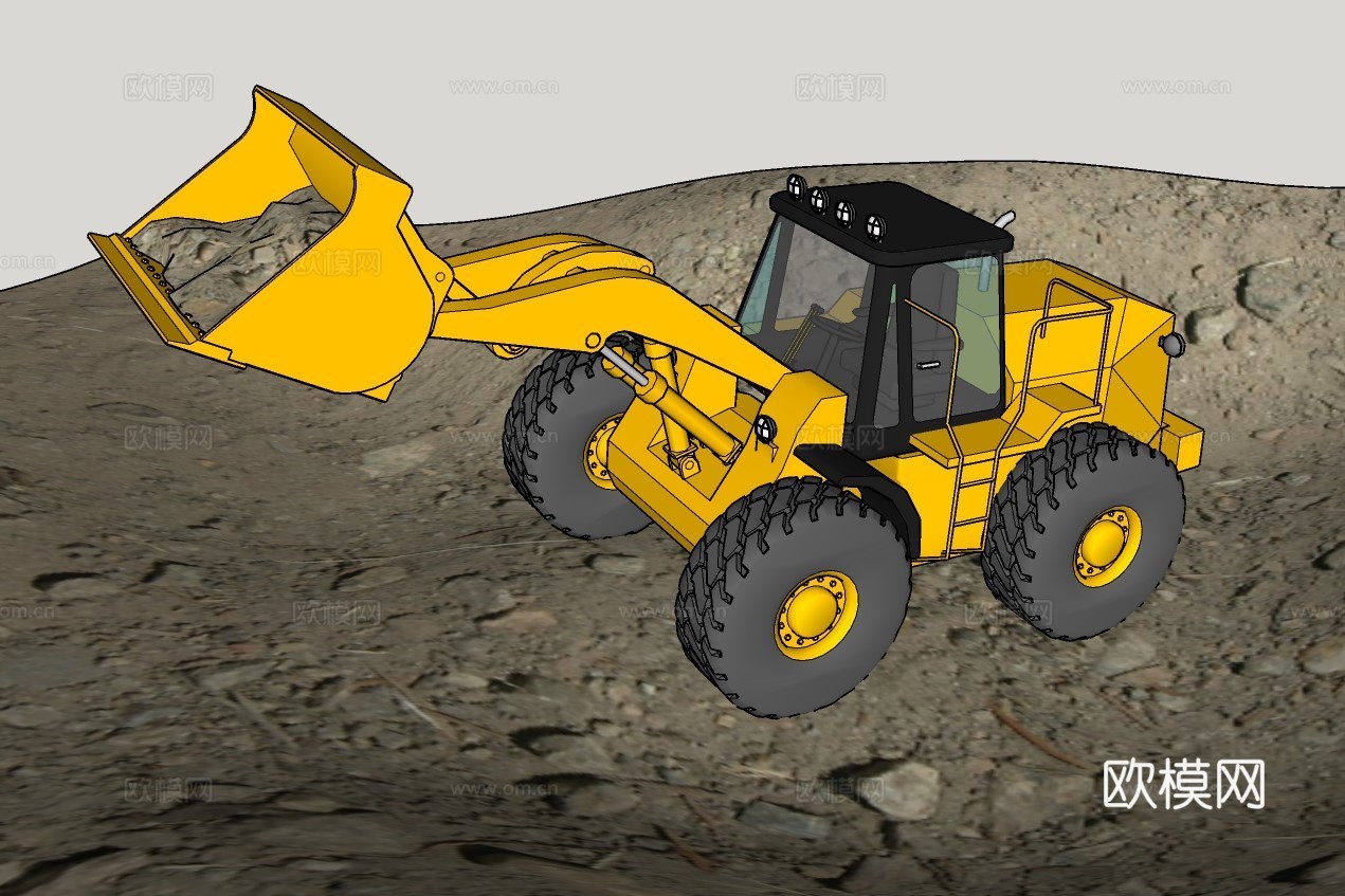 现代装载机su模型下载下载