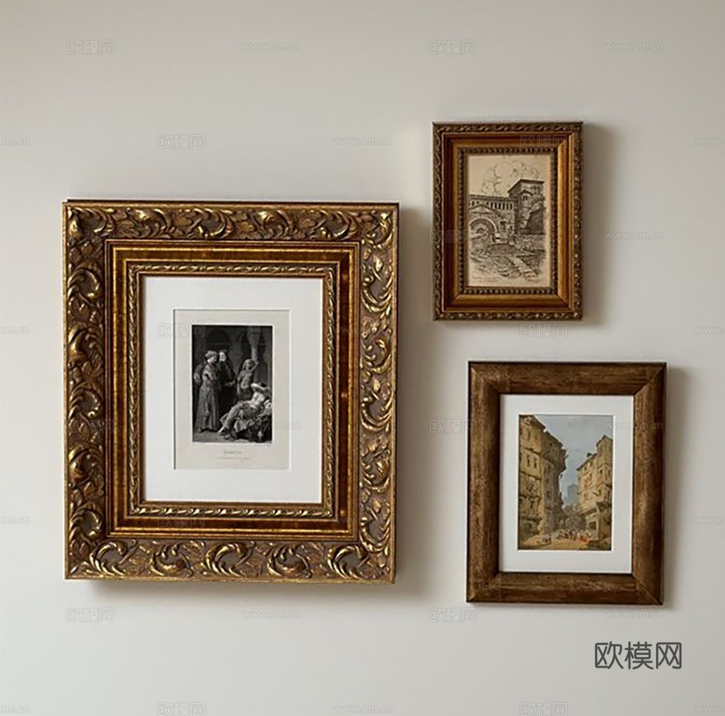 欧式挂画 装饰画  立体实物画 抽象画