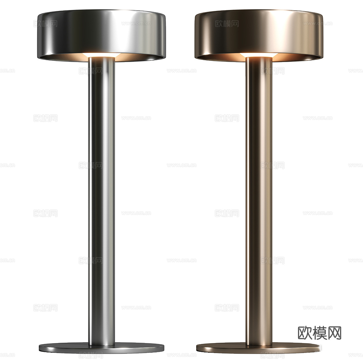 现代轻奢极简金属台灯3d模型