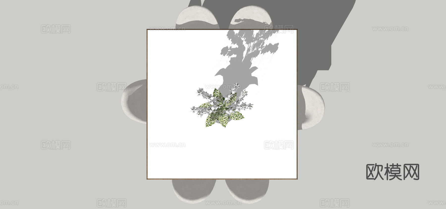 现代方形餐桌椅su模型下载