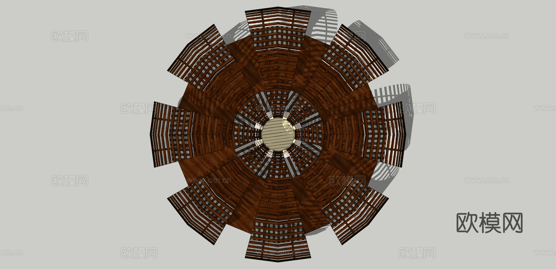 现代创意坐凳公用椅su模型下载下载（渲染图1）