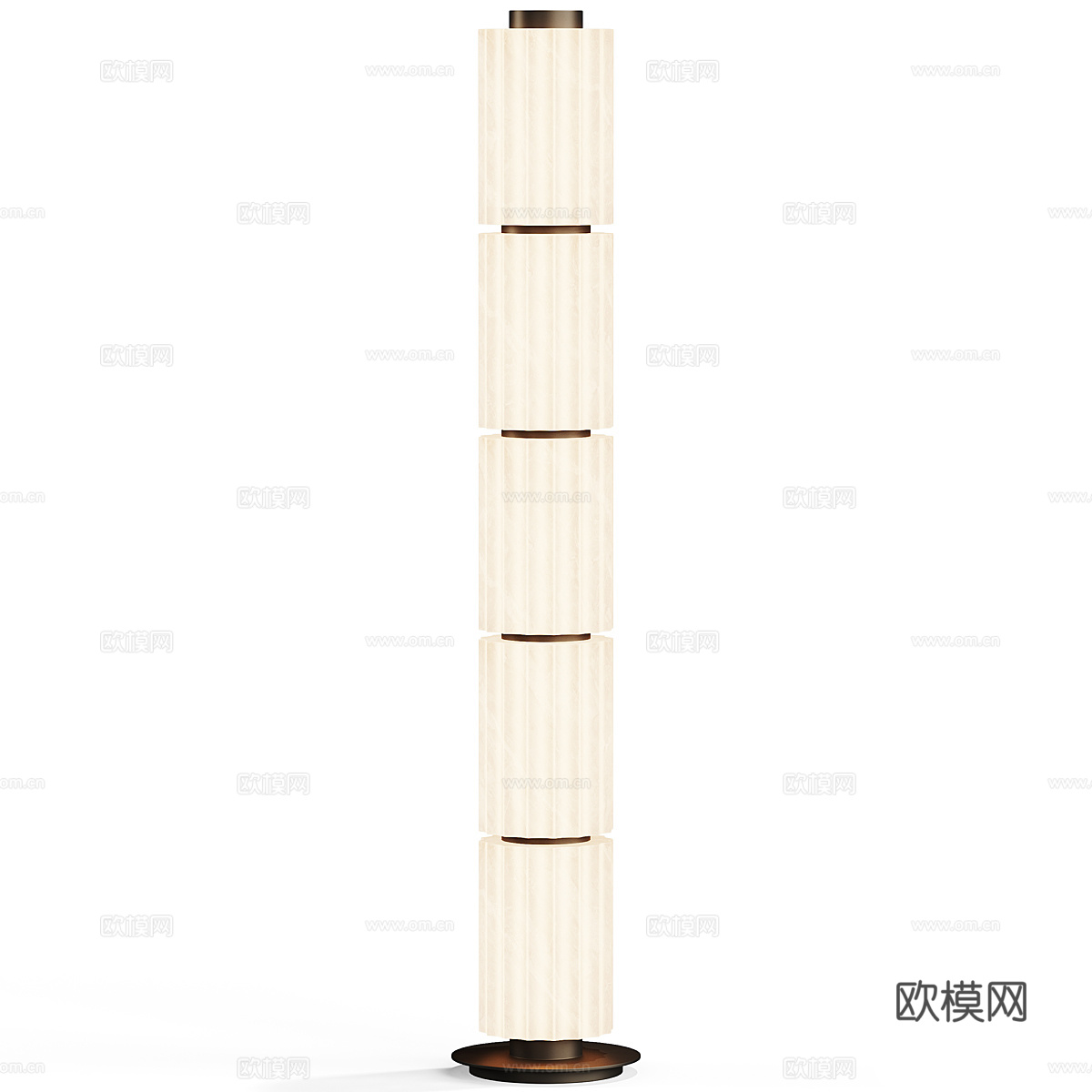 现代意式轻奢透光石落地灯3d模型