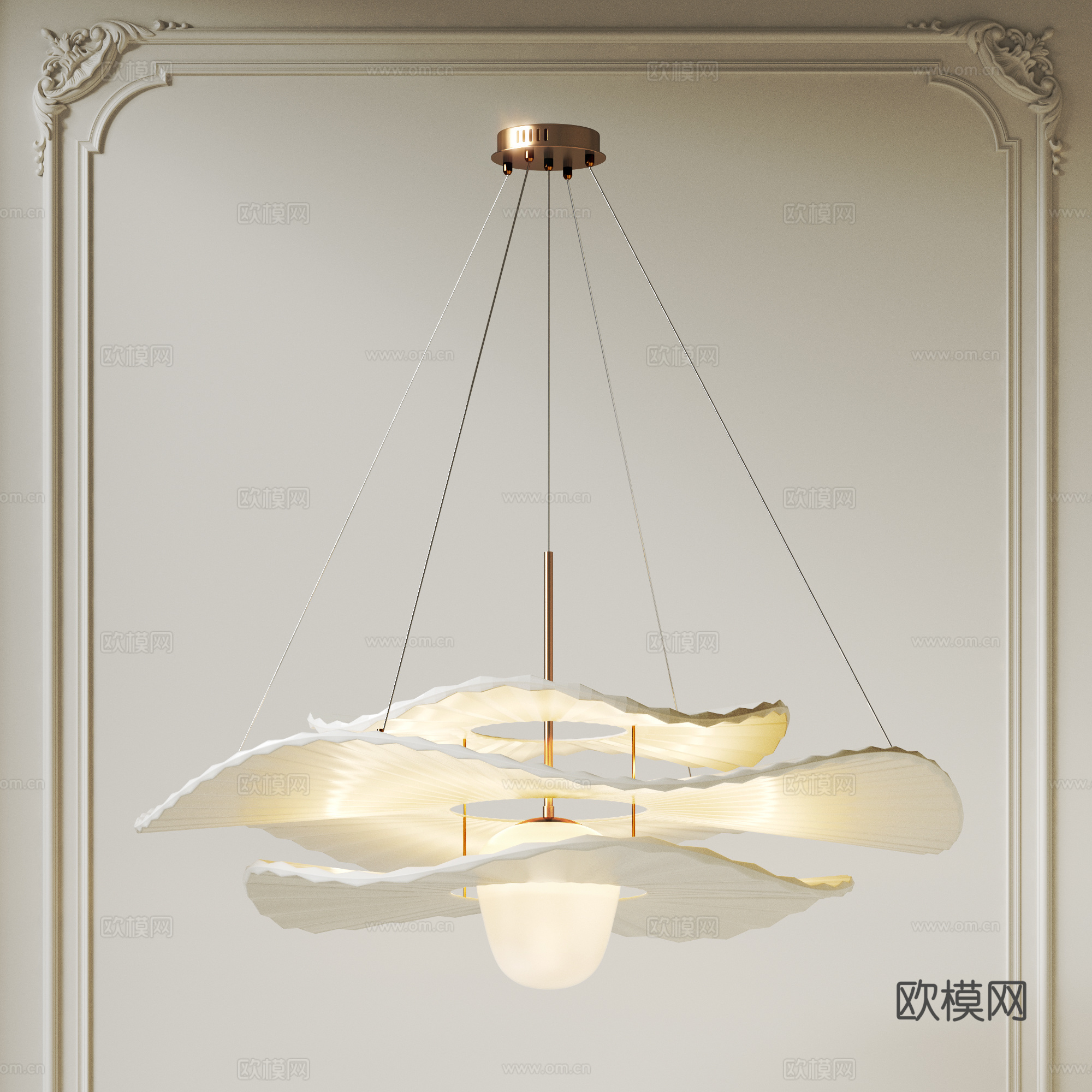 诧寂风吊灯 客厅吊灯 卧室吊灯 异形吊灯 多层吊灯su模型