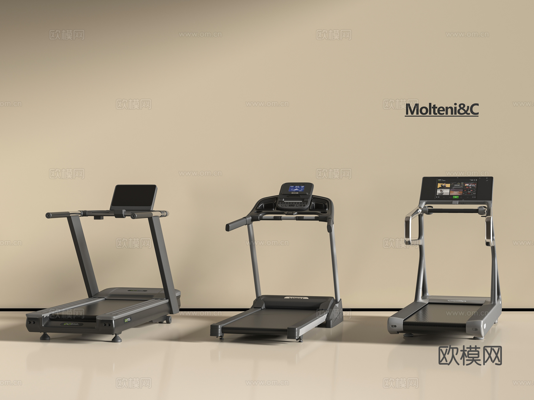 现代跑步机3d模型