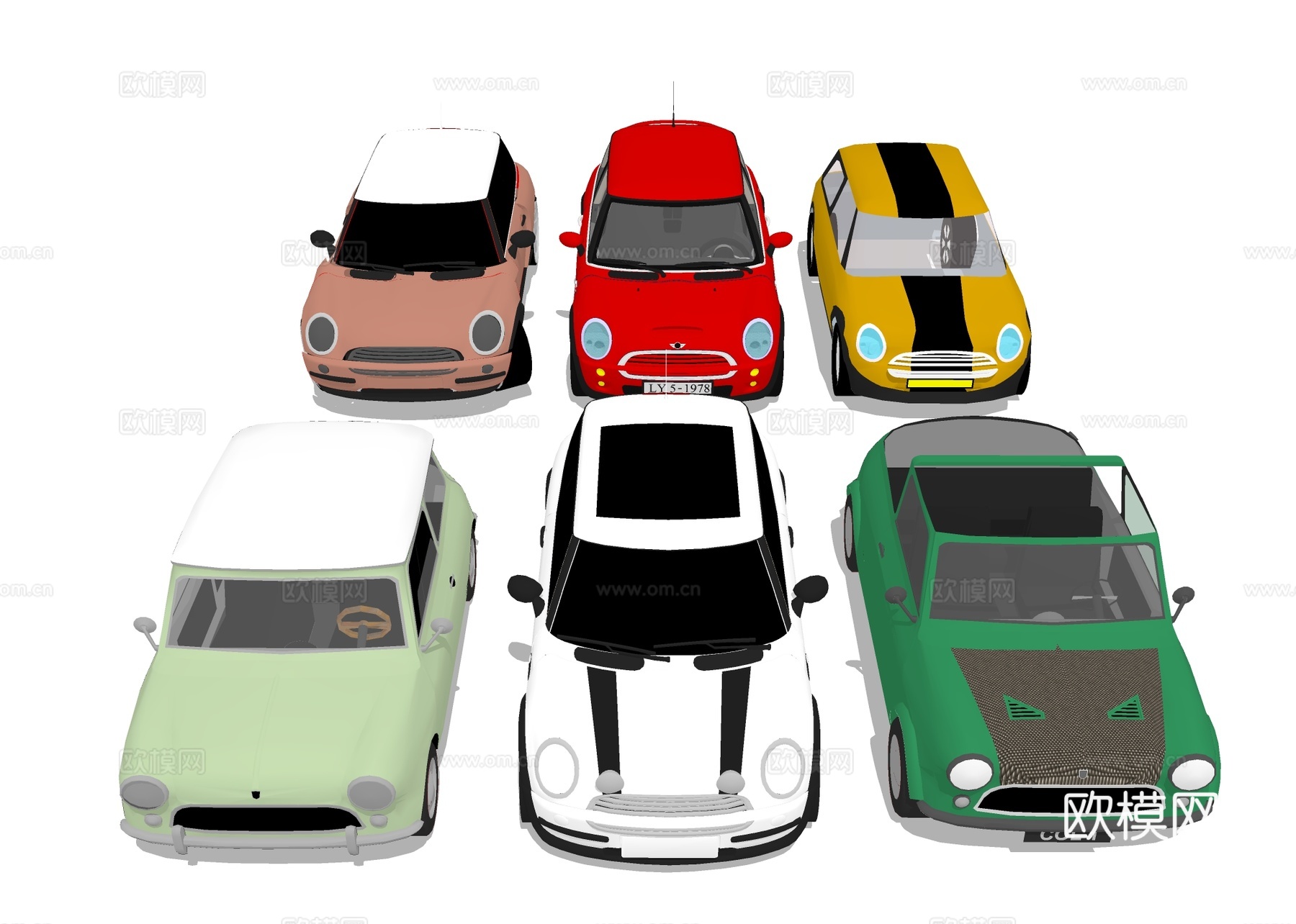 轿车跑车 mini宝马汽车su模型下载