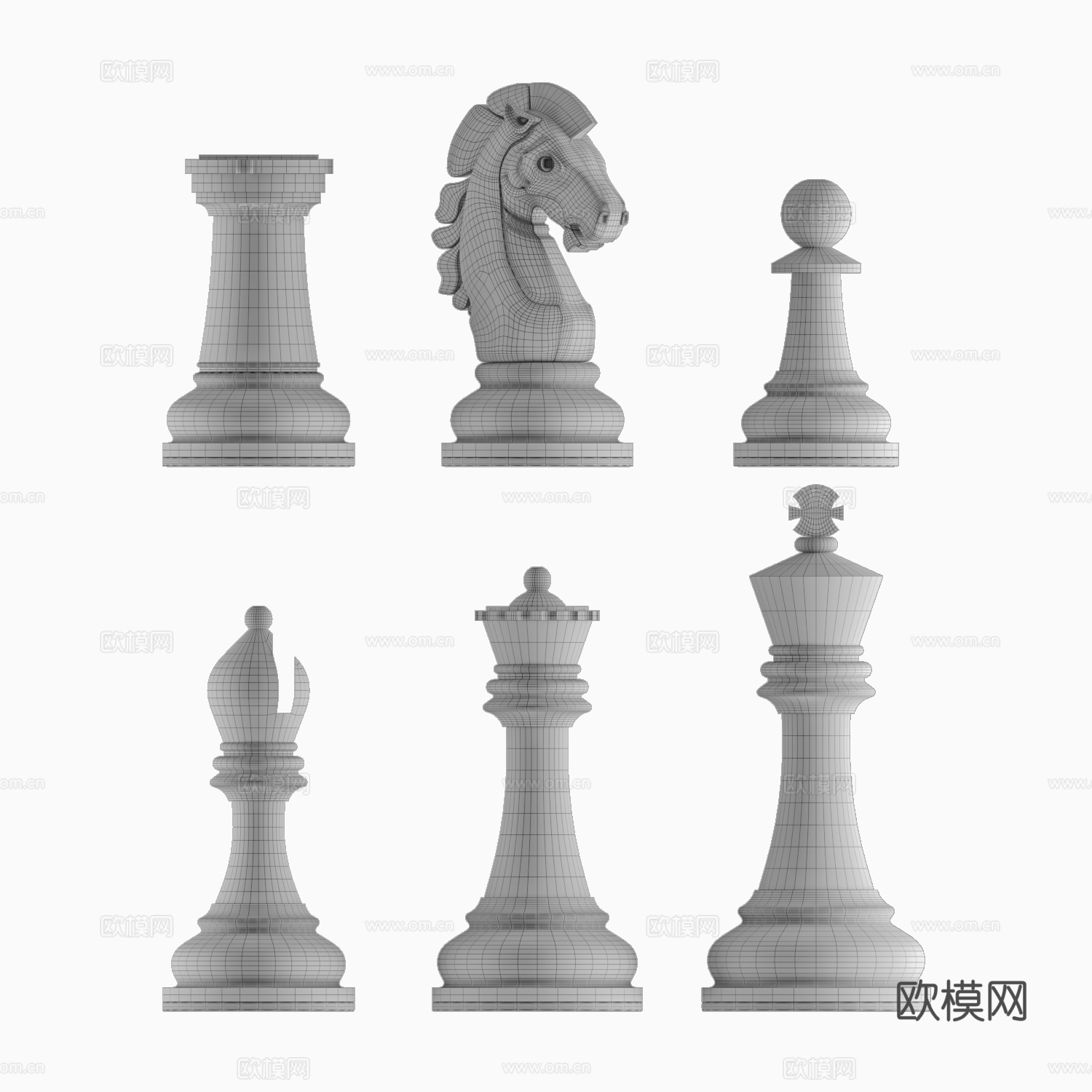 国际象棋3d模型