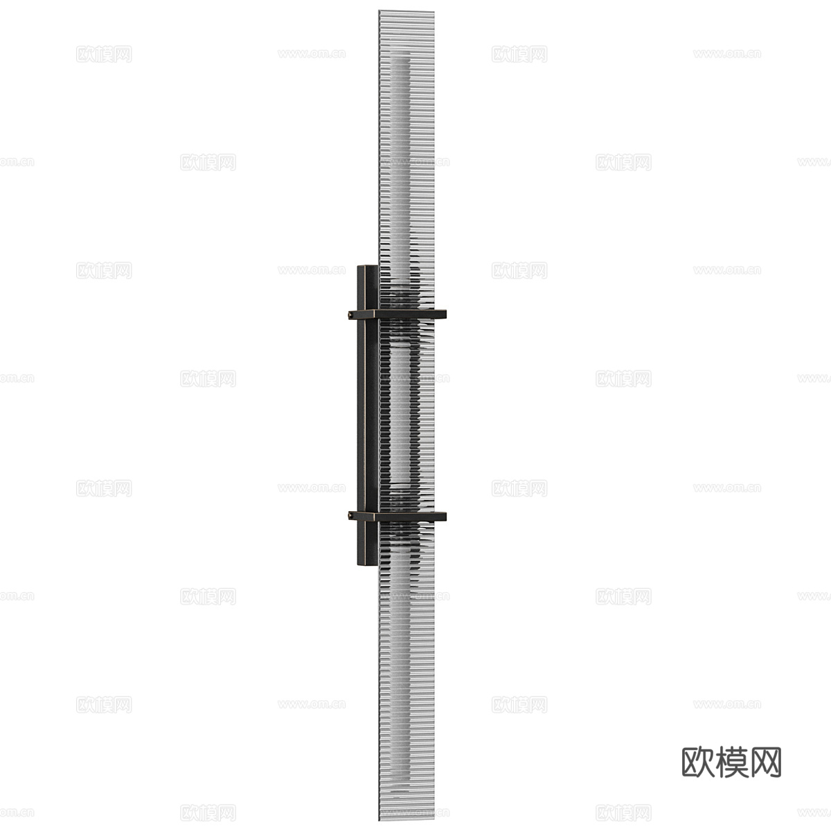 现代极简玻璃装饰长条壁灯3d模型