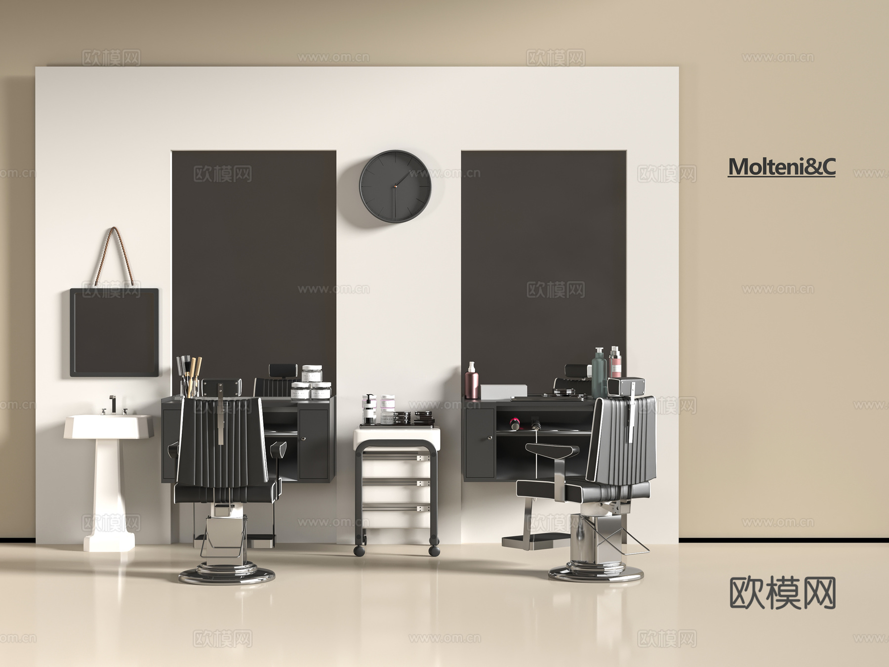 现代理发店3d模型