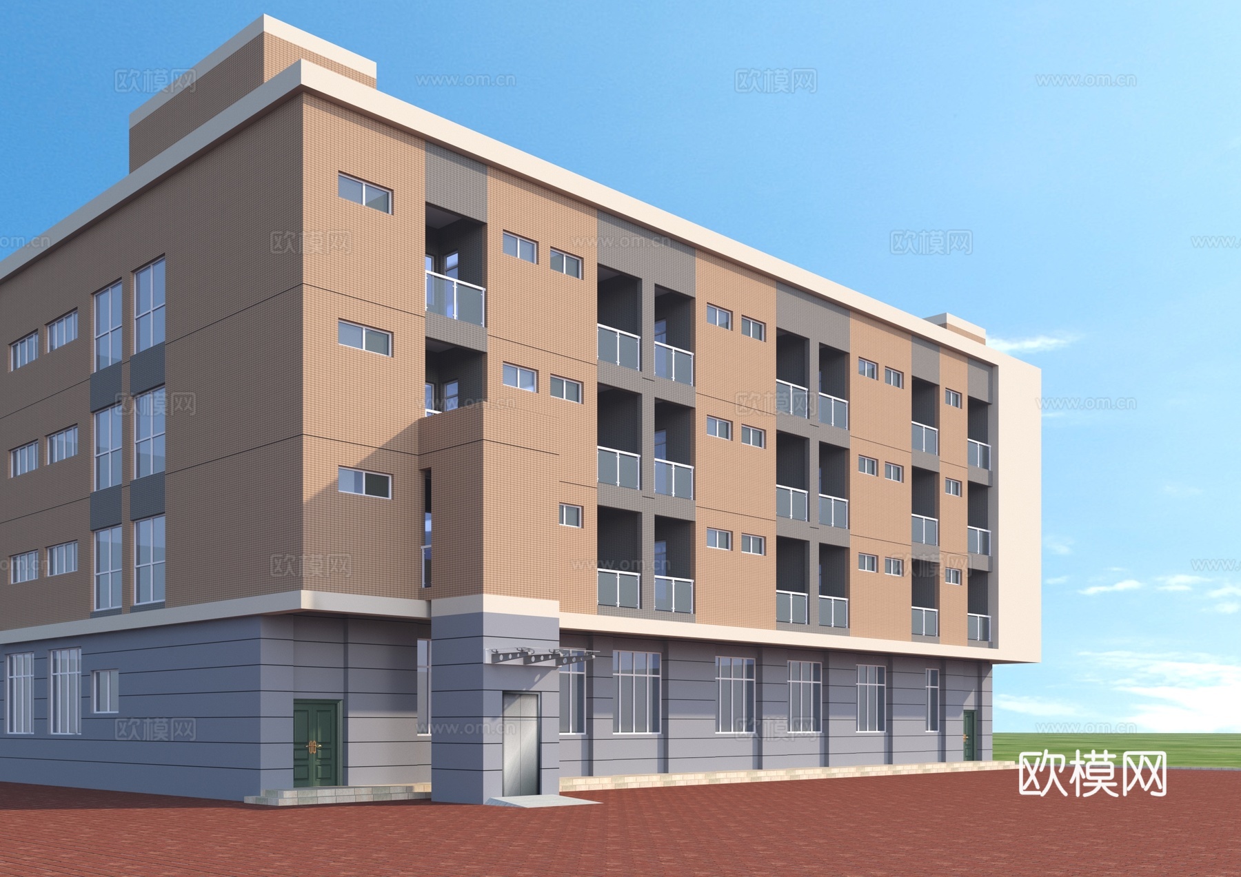 电梯 宿舍 建筑3d模型