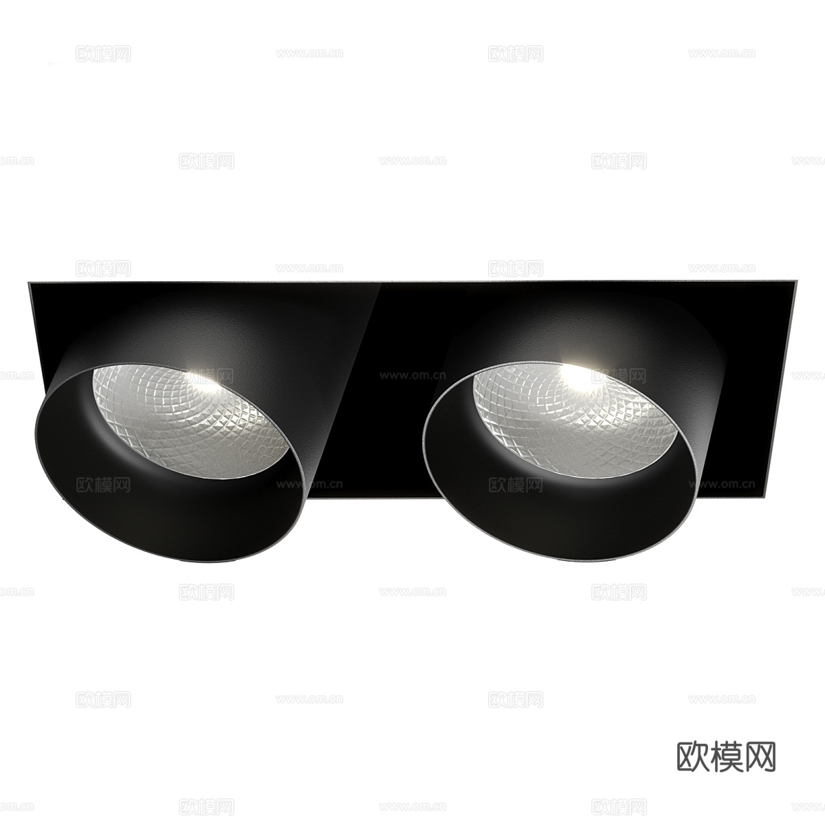 现代极简内嵌射灯3d模型