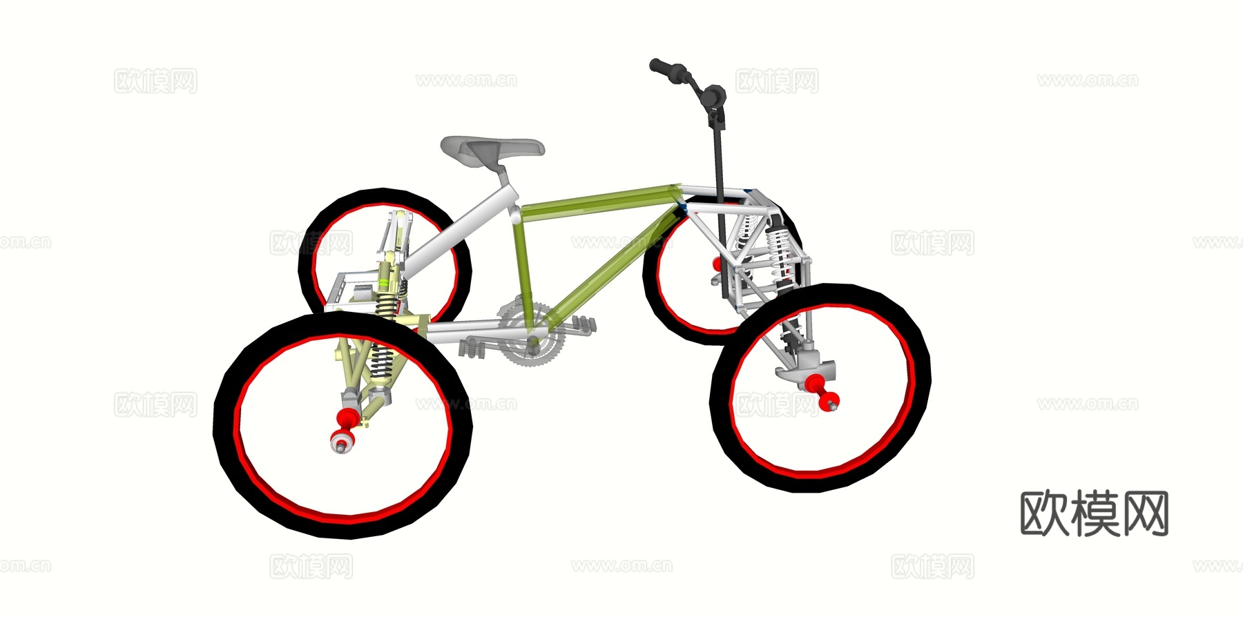 交通工具 自行车su模型下载