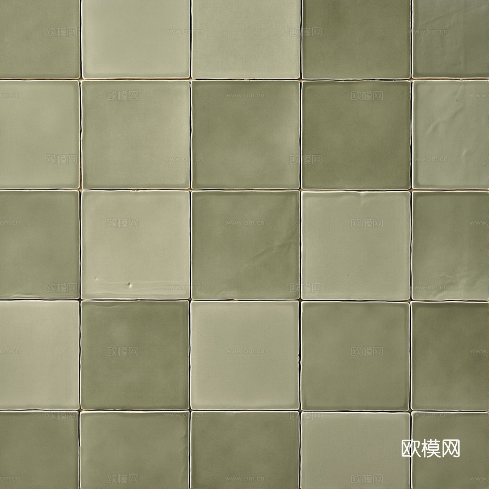 格子砖复古风 祖母绿 格子砖