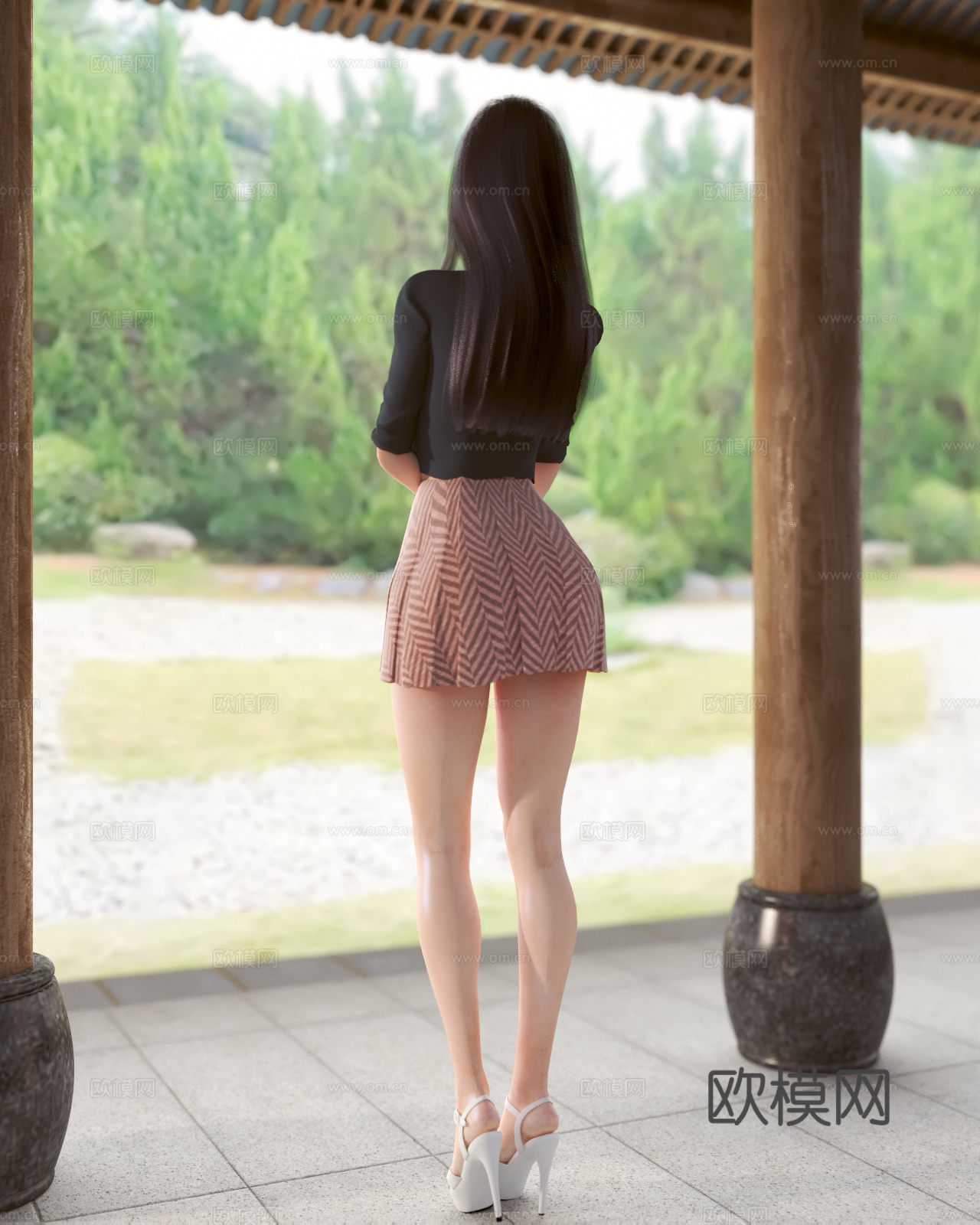 现代女人 人物 美女 服装模特 明星su模型下载