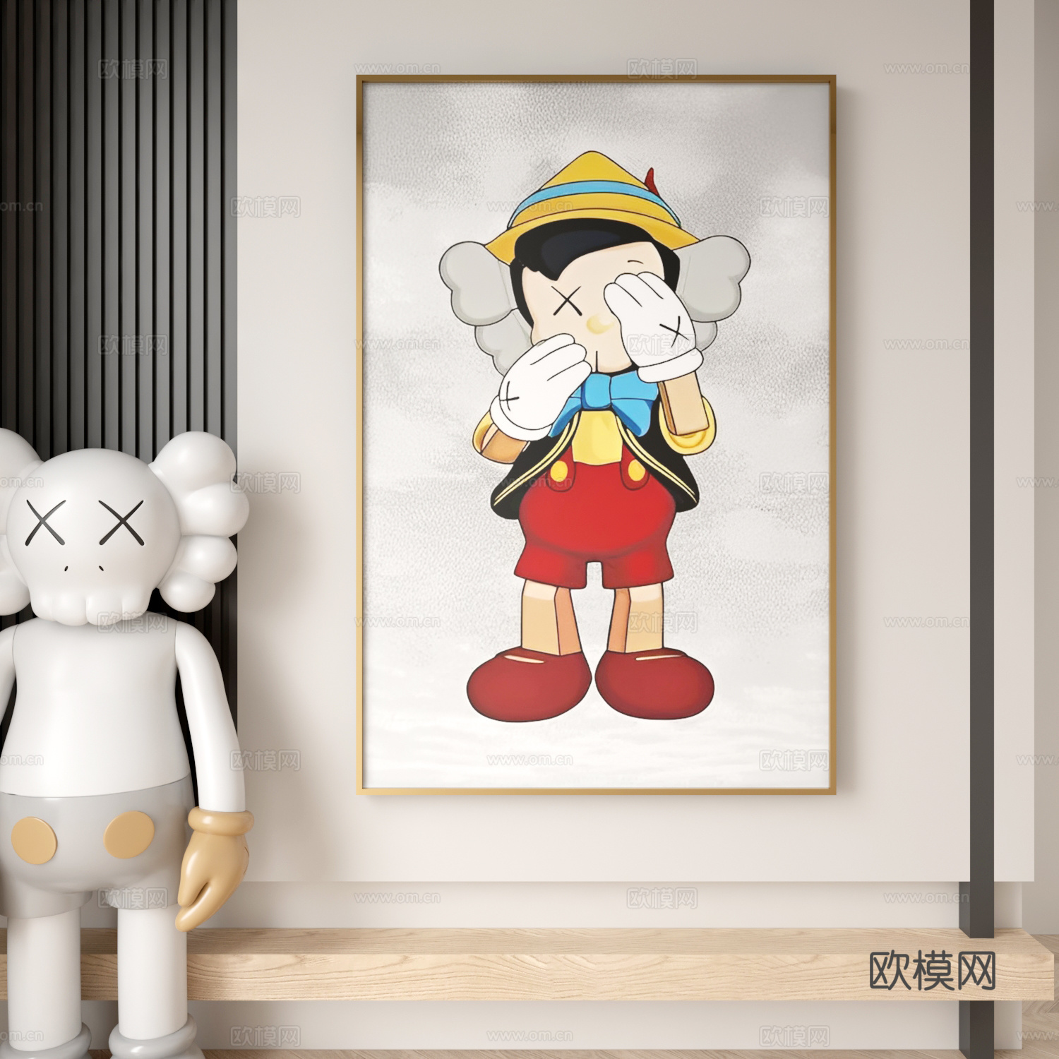 玩偶卡通装饰画su模型下载