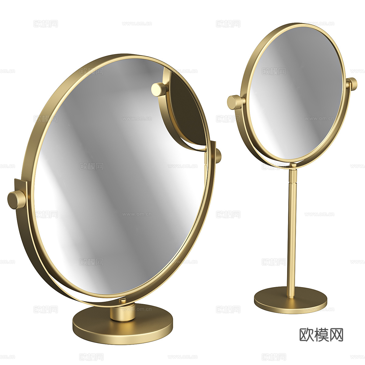 现代意式轻奢化妆镜3d模型
