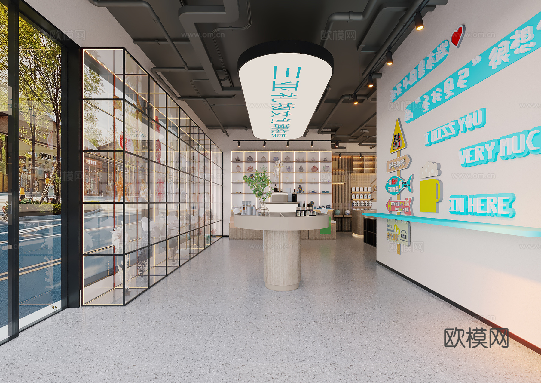 三亚海边文创店3d模型