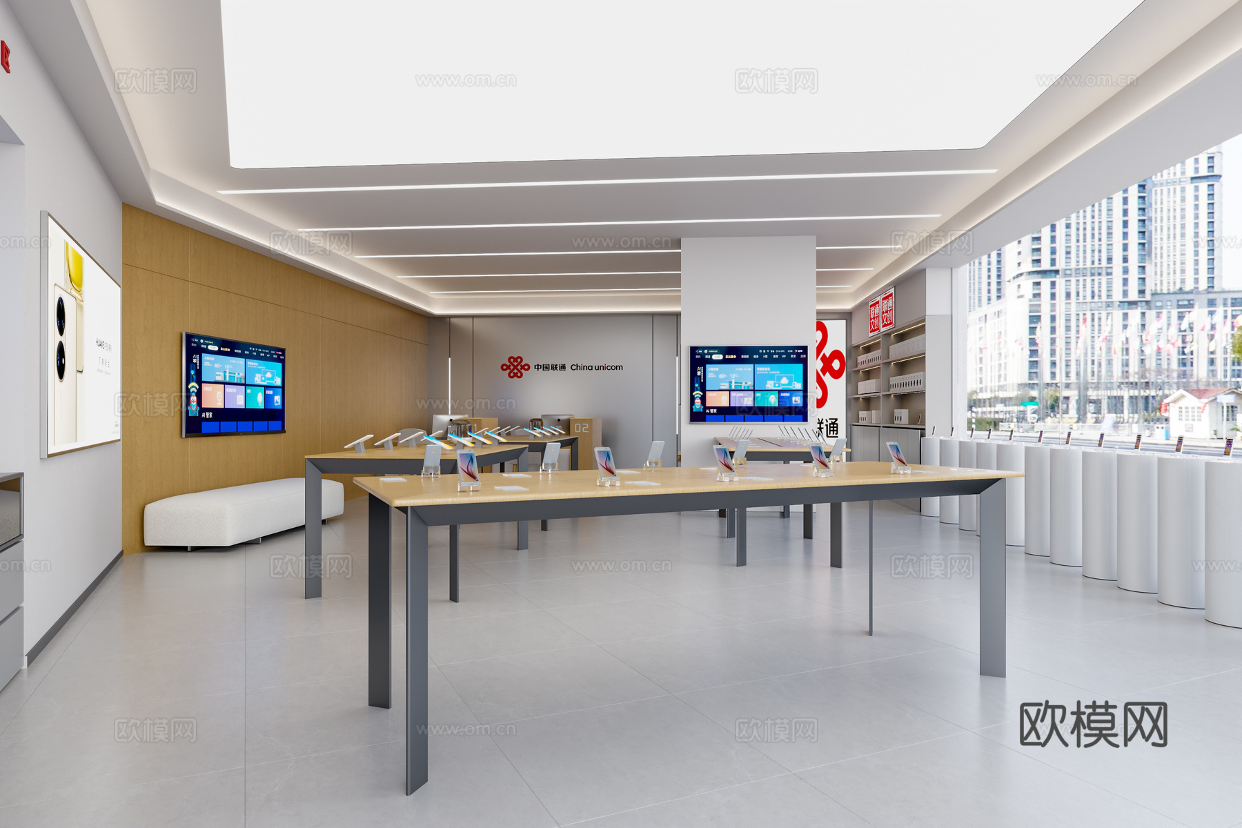 联通营业厅 手机专卖店3d模型