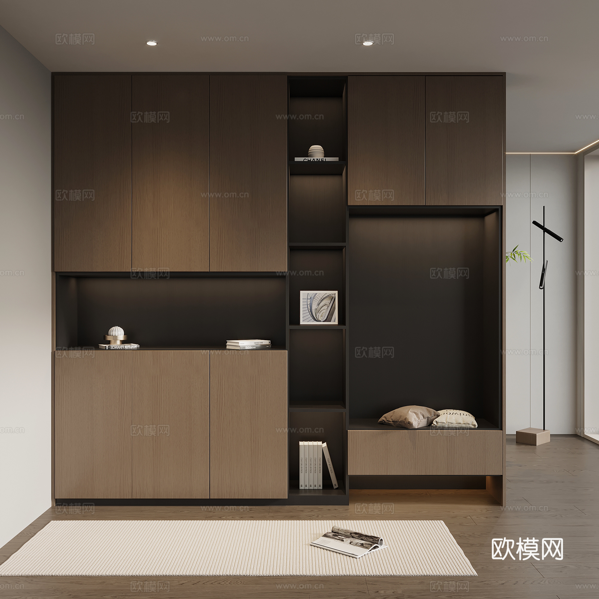 意式玄关柜 边柜su模型
