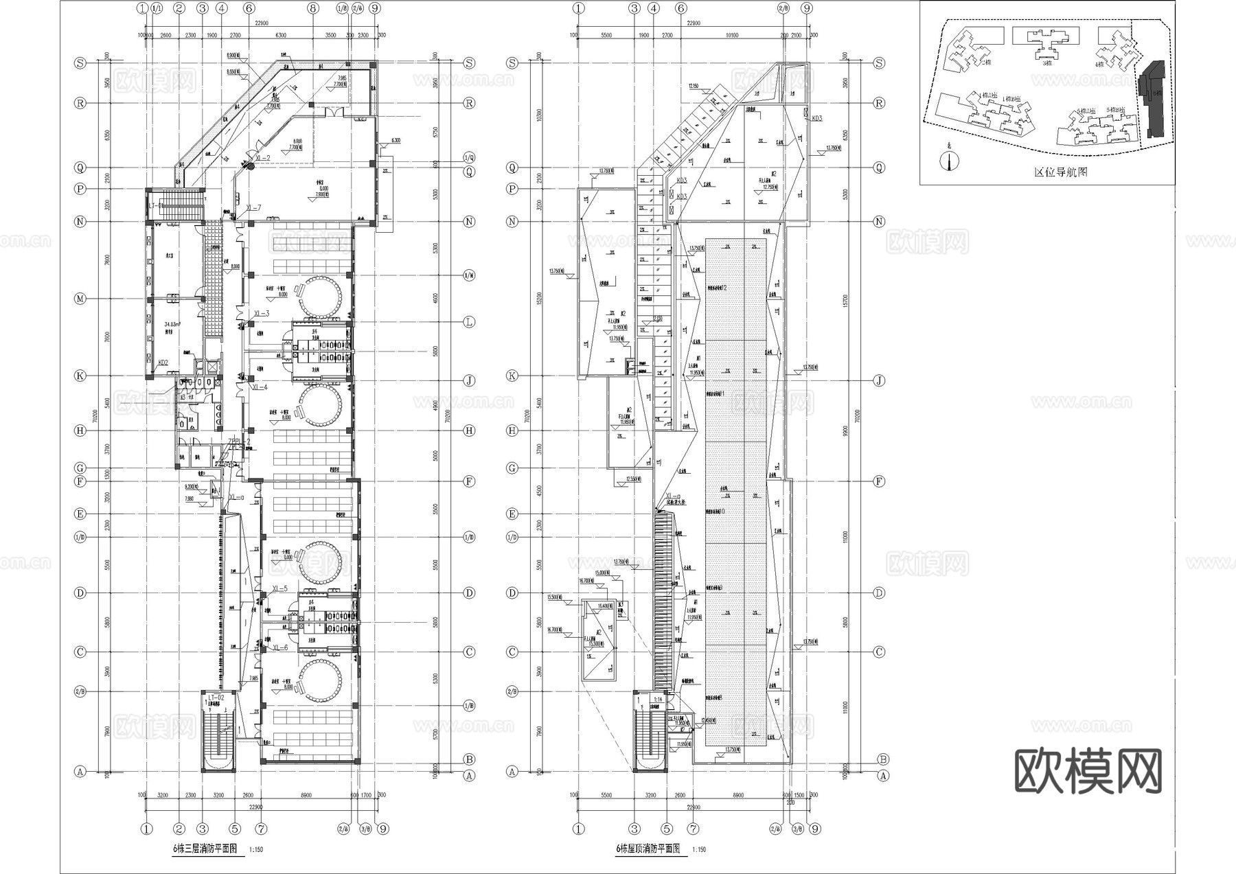 消防平面图消防系统原理图施工图cad施工图