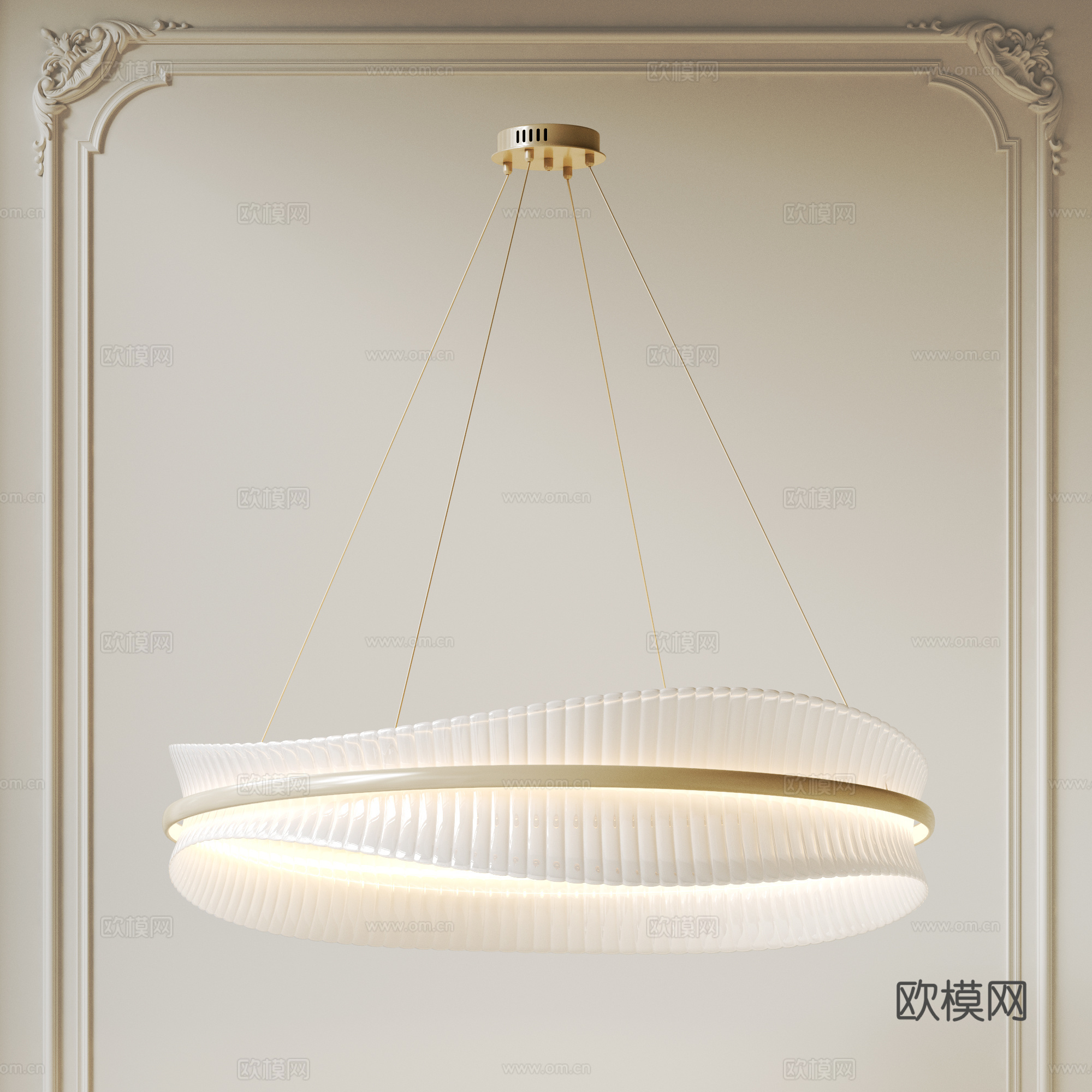 现代奶油风吊灯 法式吊灯 客厅吊灯 卧室吊灯 异形吊灯su模型