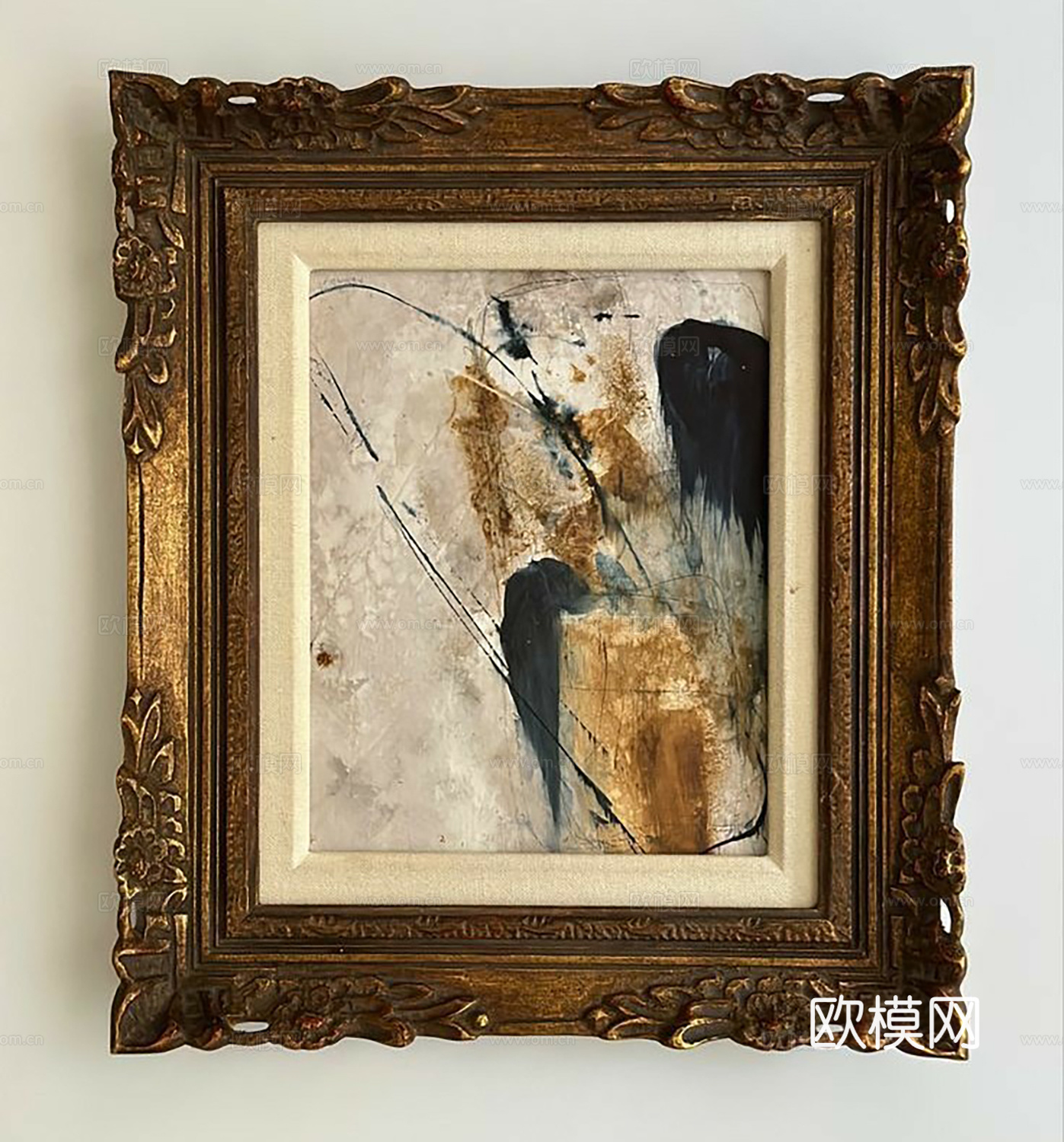 中古挂画 装饰画  立体实物画 抽象画