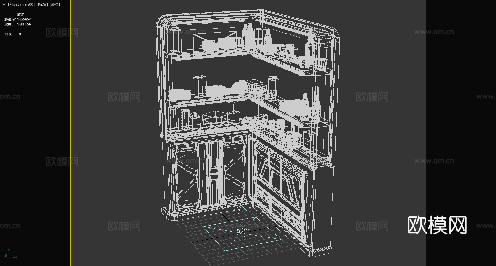 置物架 货架 转角置物架 陈列架3d模型