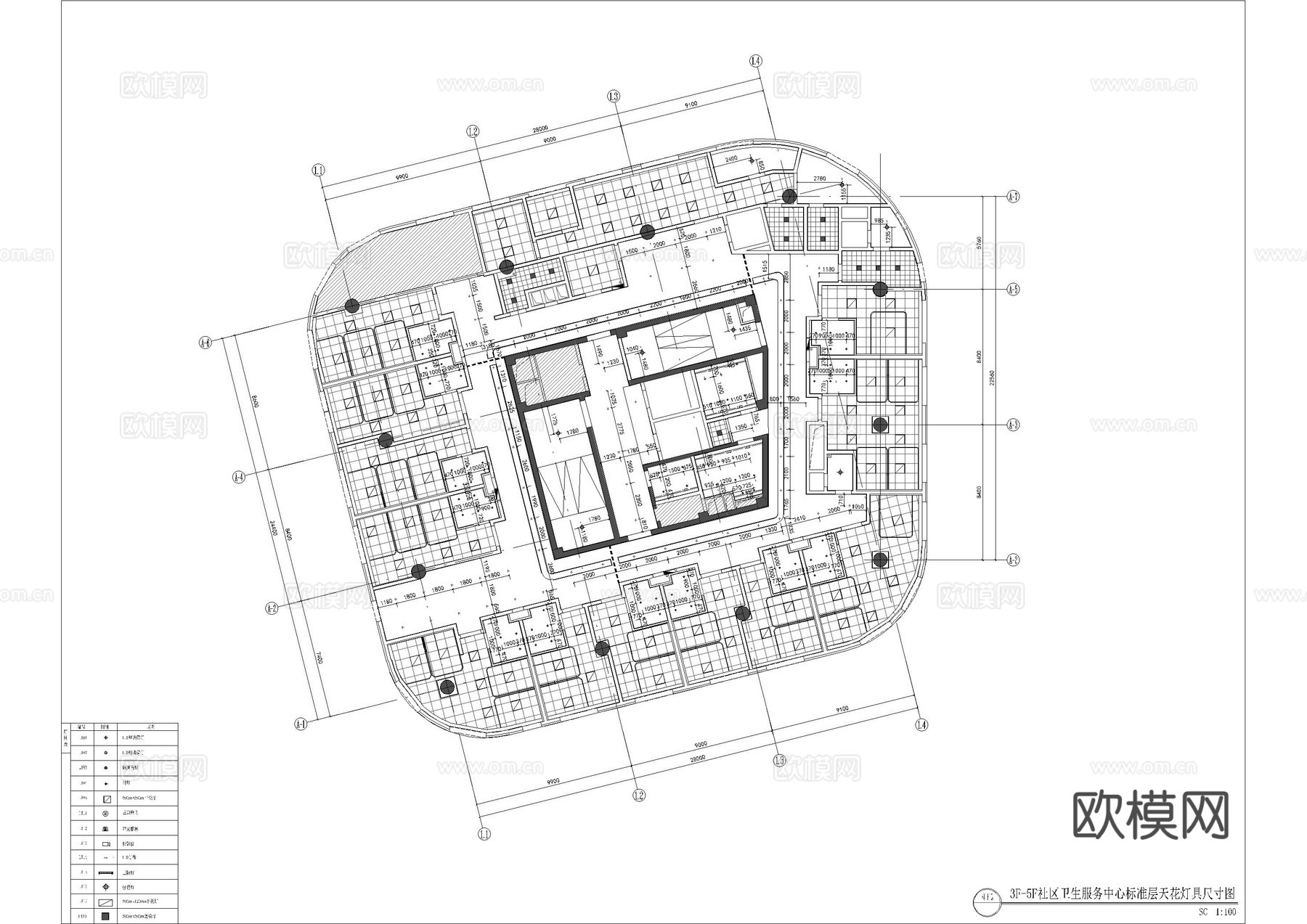社区医疗服务中心全套施工图cad施工图