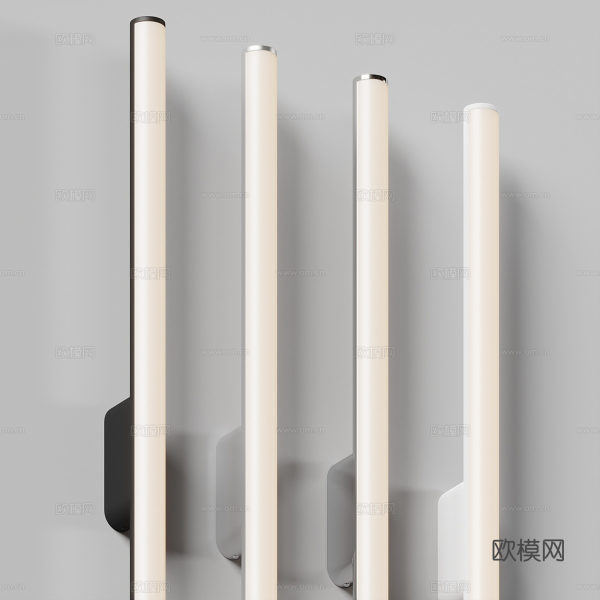 现代意式极简长条壁灯 壁画灯3d模型