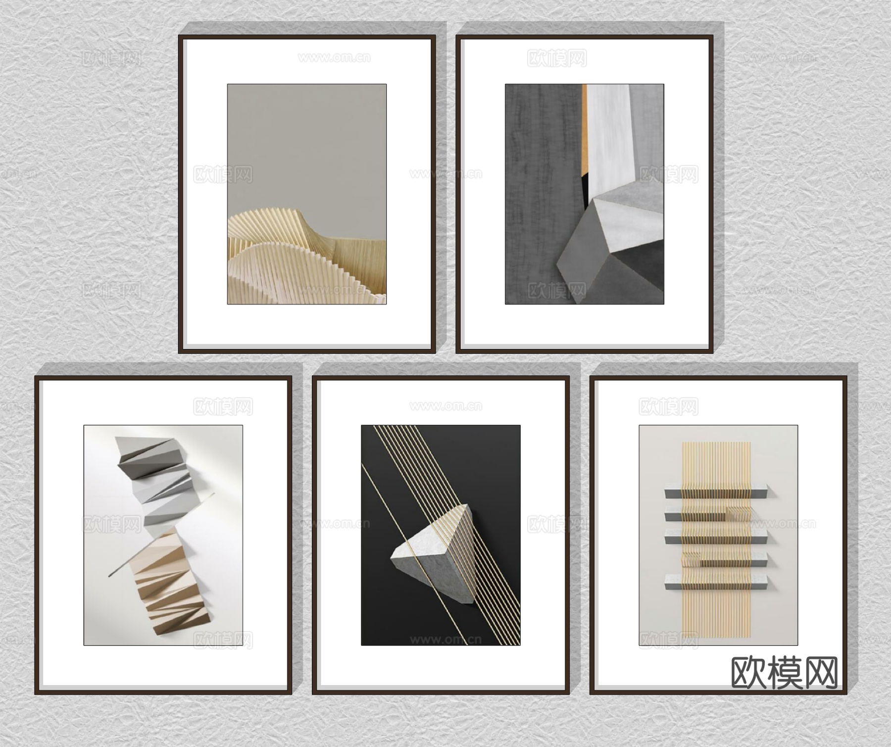 现代装饰画挂画su模型下载