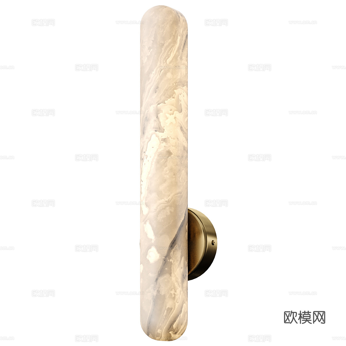 现代轻奢大理石装饰长条壁灯3d模型