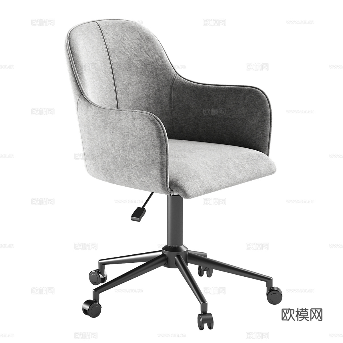 现代意式布艺办公椅3d模型